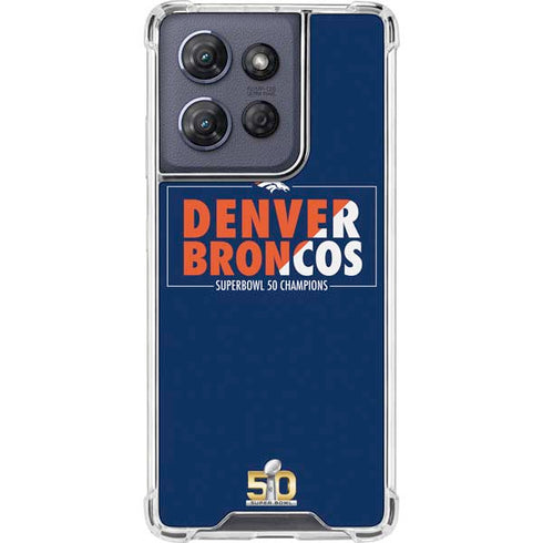 NFL Denver Broncos Super Bowl 50 Champions Bold Moto G Power 5G (2025) Clear Case